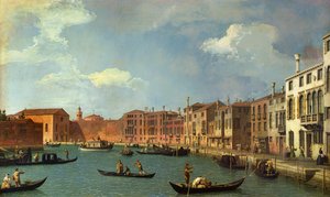 Vista del canal de Santa Chiara, Venecia de Giovanni Antonio Canal